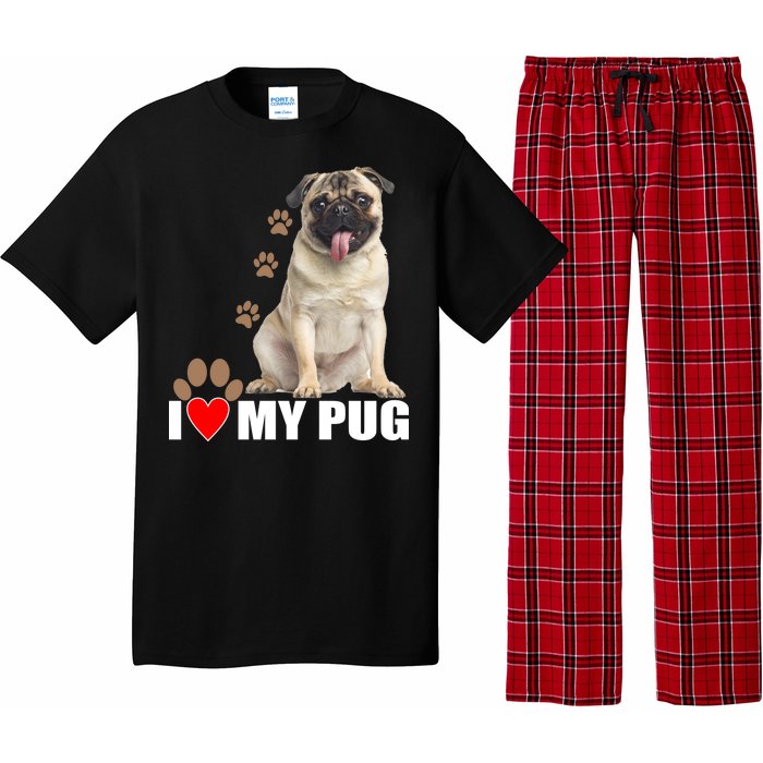 Dogs - I Love My Pug Pajama Set