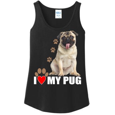 Dogs - I Love My Pug Ladies Essential Tank