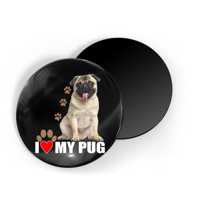 Dogs - I Love My Pug Magnet