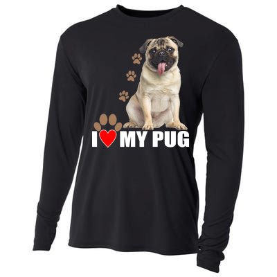 Dogs - I Love My Pug Cooling Performance Long Sleeve Crew