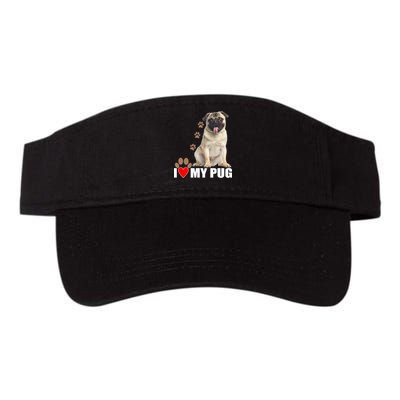 Dogs - I Love My Pug Valucap Bio-Washed Visor