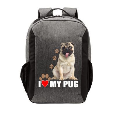 Dogs - I Love My Pug Vector Backpack