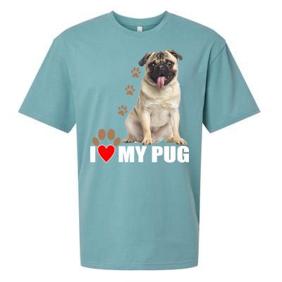 Dogs - I Love My Pug Sueded Cloud Jersey T-Shirt