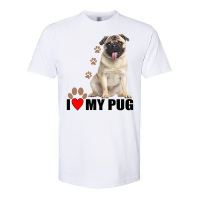 Dogs - I Love My Pug Softstyle CVC T-Shirt