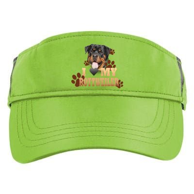 Dogs - I Love My Rottweiler Adult Drive Performance Visor