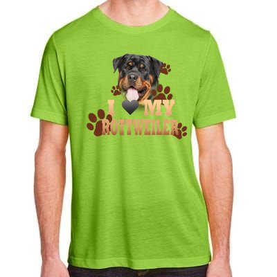 Dogs - I Love My Rottweiler Adult ChromaSoft Performance T-Shirt