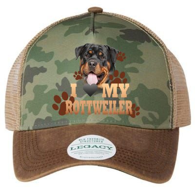 Dogs - I Love My Rottweiler Legacy Tie Dye Trucker Hat