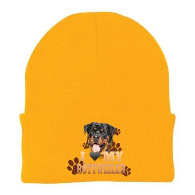 Dogs - I Love My Rottweiler Knit Cap Winter Beanie