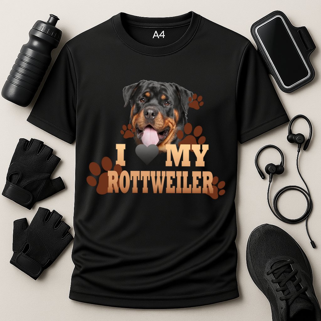 Dogs - I Love My Rottweiler Cooling Performance Crew T-Shirt