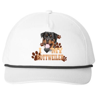 Dogs - I Love My Rottweiler Snapback Five-Panel Rope Hat