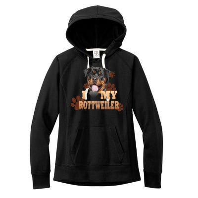 Dogs - I Love My Rottweiler Women's Fleece Hoodie