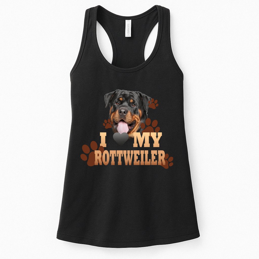 Dogs - I Love My Rottweiler Womens Tank Top