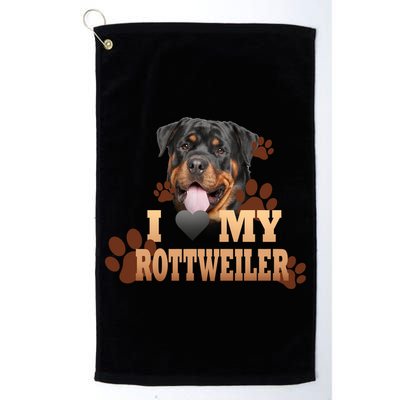 Dogs - I Love My Rottweiler Golf Towel
