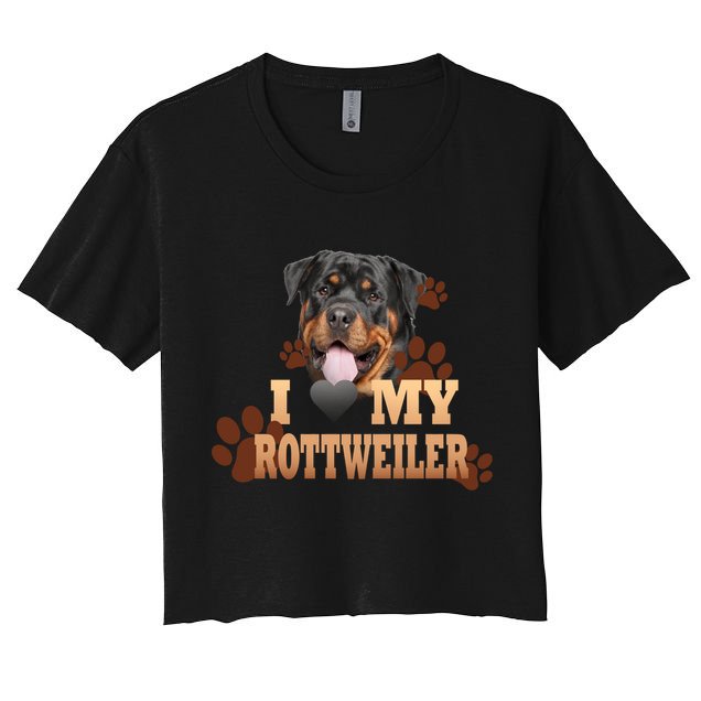 Dogs - I Love My Rottweiler Crop Top