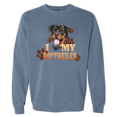 Dogs - I Love My Rottweiler Garment-Dyed Sweatshirt