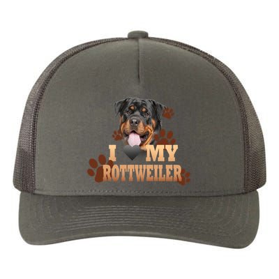 Dogs - I Love My Rottweiler Yupoong Adult 5-Panel Trucker Hat