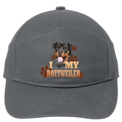 Dogs - I Love My Rottweiler 7-Panel Snapback Hat