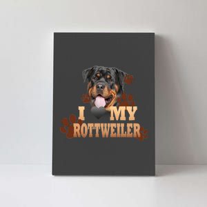 Dogs - I Love My Rottweiler Canvas