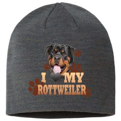 Dogs - I Love My Rottweiler Sustainable Beanie