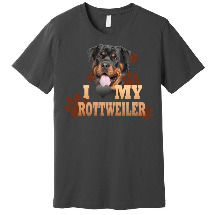 Dogs - I Love My Rottweiler Premium T-Shirt