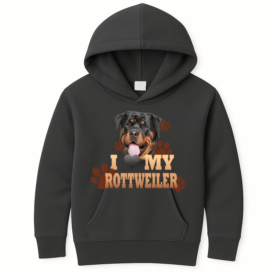 Dogs - I Love My Rottweiler Kids Hoodie