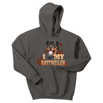 Dogs - I Love My Rottweiler Kids Hoodie