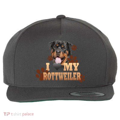 Dogs - I Love My Rottweiler Wool Snapback Cap