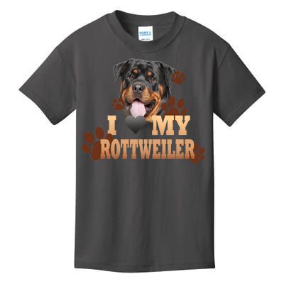 Dogs - I Love My Rottweiler Kids T-Shirt