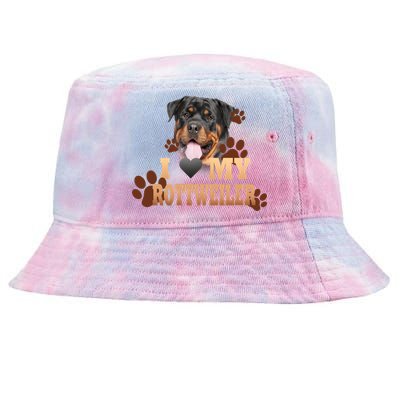 Dogs - I Love My Rottweiler Tie-Dyed Bucket Hat