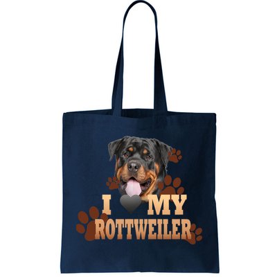 Dogs - I Love My Rottweiler Tote Bag