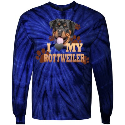 Dogs - I Love My Rottweiler Tie-Dye Long Sleeve Shirt