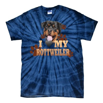 Dogs - I Love My Rottweiler Tie-Dye T-Shirt