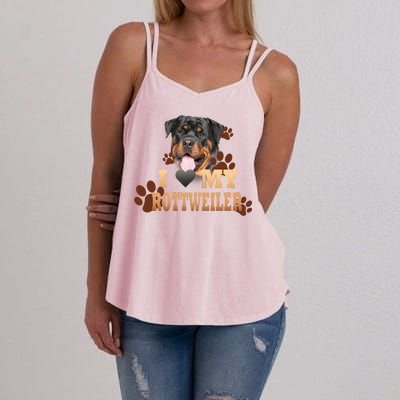 Dogs - I Love My Rottweiler Women's Strappy Tank