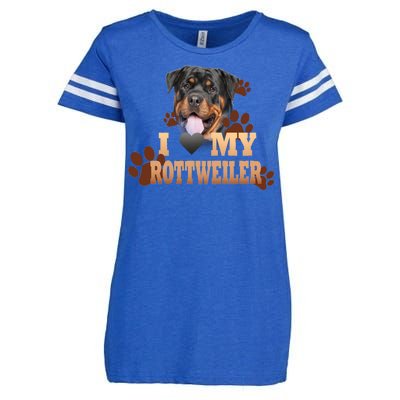 Dogs - I Love My Rottweiler Enza Ladies Jersey Football T-Shirt