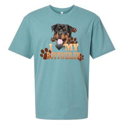 Dogs - I Love My Rottweiler Sueded Cloud Jersey T-Shirt