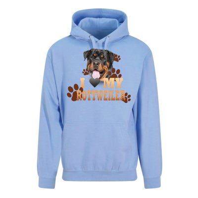 Dogs - I Love My Rottweiler Unisex Surf Hoodie