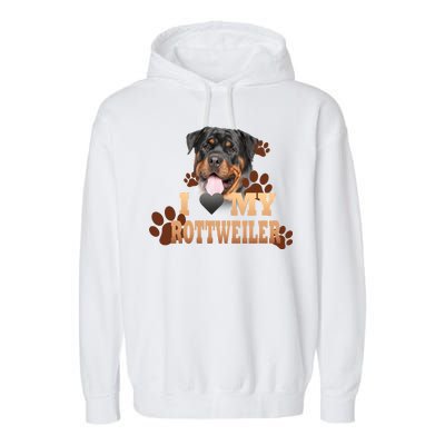 Dogs - I Love My Rottweiler Garment-Dyed Fleece Hoodie