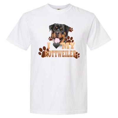 Dogs - I Love My Rottweiler Garment-Dyed Heavyweight T-Shirt