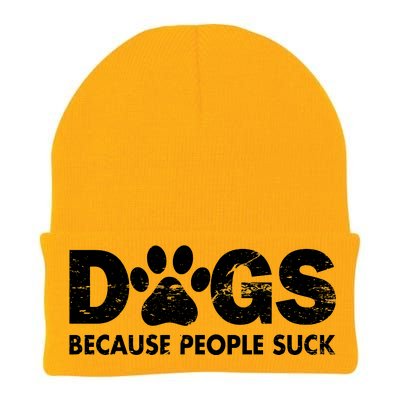 Dogs Because People Suck Knit Cap Winter Beanie