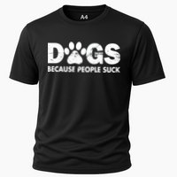 Dogs Because People Suck Cooling Performance Crew T-Shirt