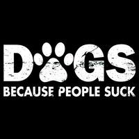 Dogs Because People Suck Cooling Performance Crew T-Shirt