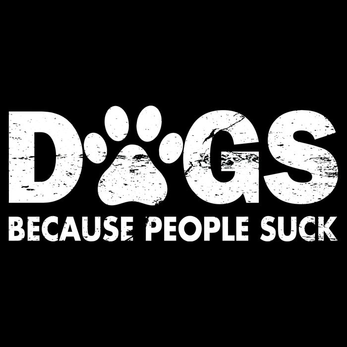 Dogs Because People Suck Cooling Performance Crew T-Shirt