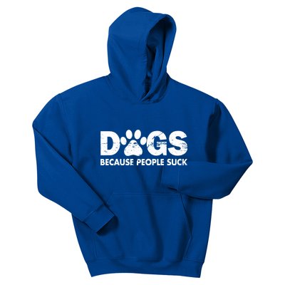 Dogs Because People Suck Kids Hoodie