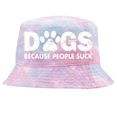 Dogs Because People Suck Tie-Dyed Bucket Hat