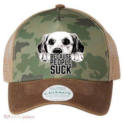 Dogs Because People Suck Funny Legacy Tie Dye Trucker Hat