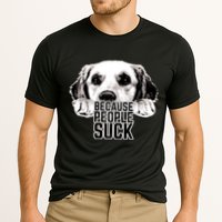 Dogs Because People Suck Funny Cooling Performance Crew T-Shirt