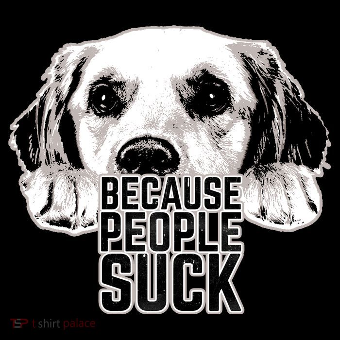 Dogs Because People Suck Funny Women's Perfect Tri Rocker Tank
