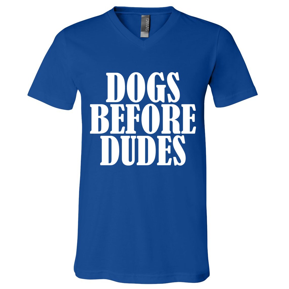 Dogs Before Dudes V-Neck T-Shirt