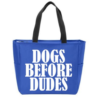 Dogs Before Dudes Zip Tote Bag