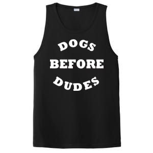 Dogs Before Dudes Funny Saying PosiCharge Competitor Tank